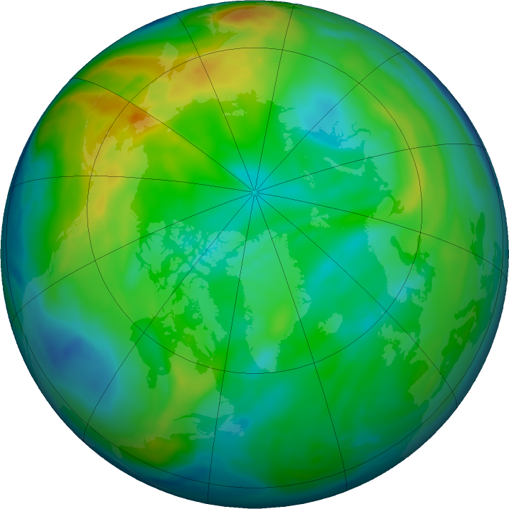 Arctic ozone map for 23 November 2021